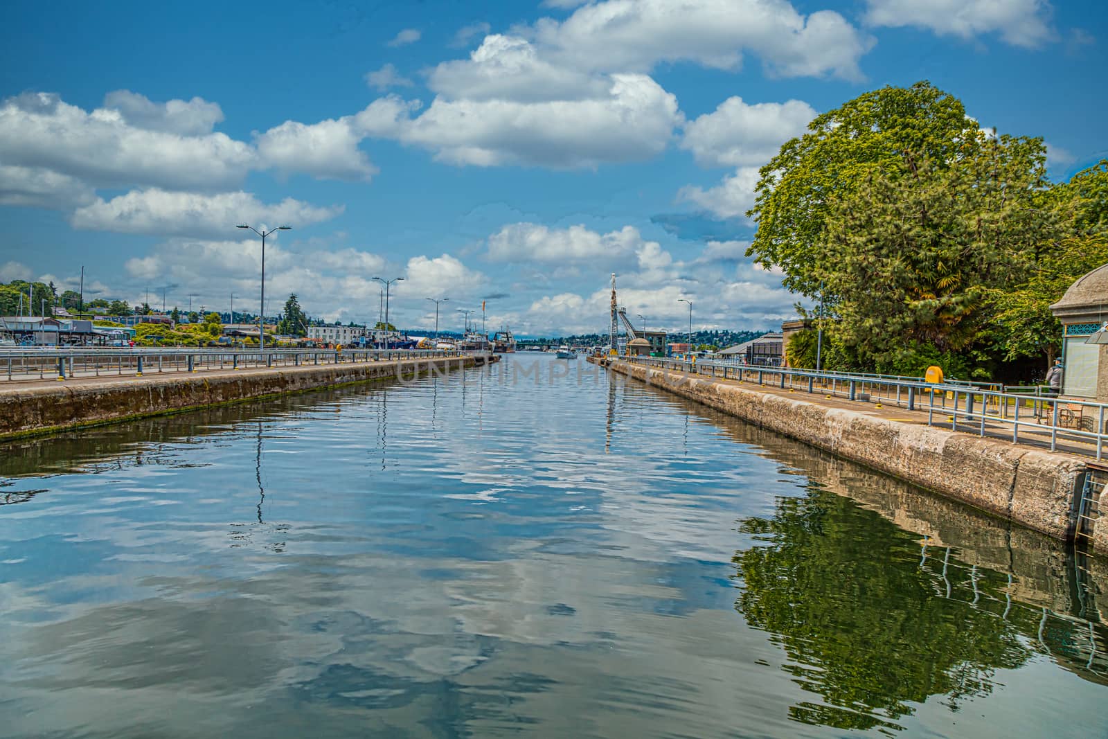 Blue Water in Ballard Locks by dbvirago