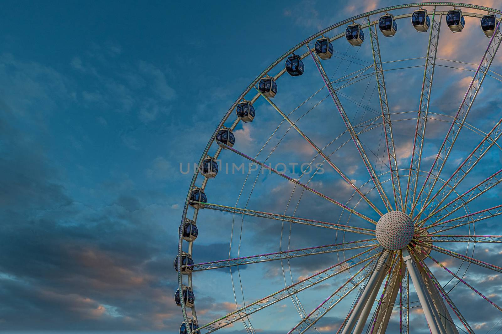 Great Wheel Against Sky Dusk by dbvirago