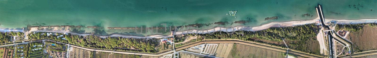 Amazing aerial view of Tuscany coastline, Italy from the drone by jovannig