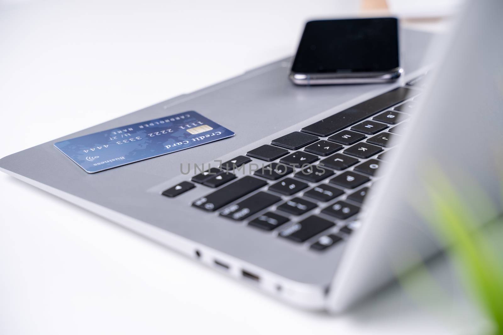 Office online paying, stay home shopping, electronic payment wit by ROMIXIMAGE