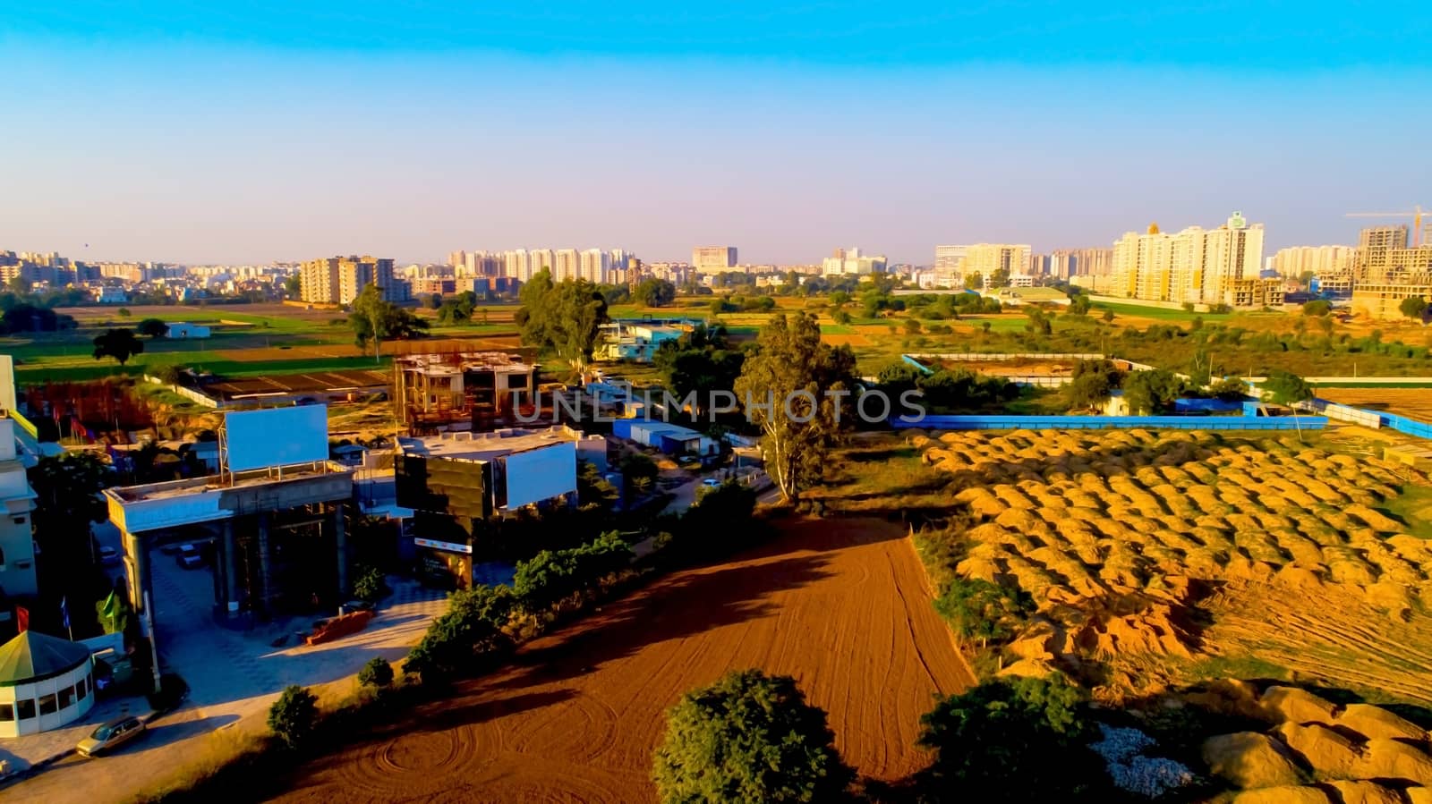 Jhansi, Madhya Pradesh, India,- March 2020 : Abstract View of a new construction of buildings in Jhansi