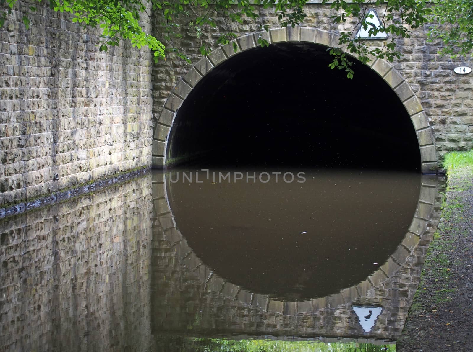 fallingroyd tunnel on the rochdale canal in hebden bridge built to carry the canal under the a58 road