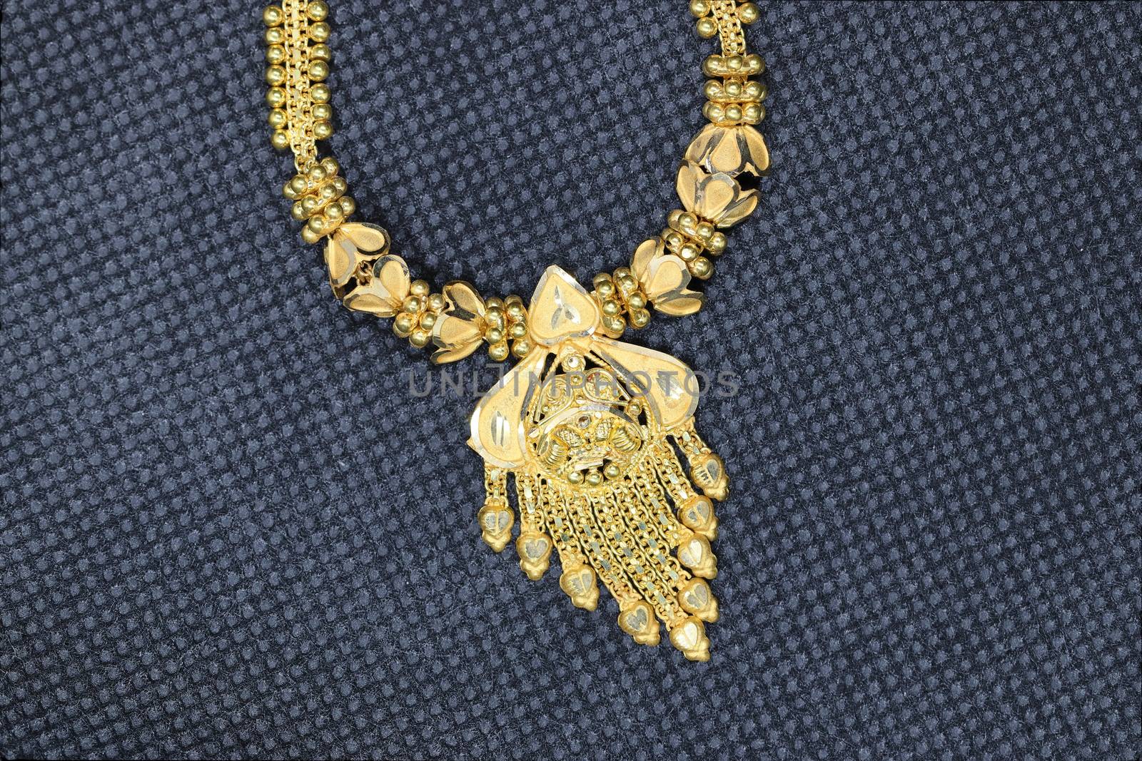 gold necklace catalog design on black transparent background