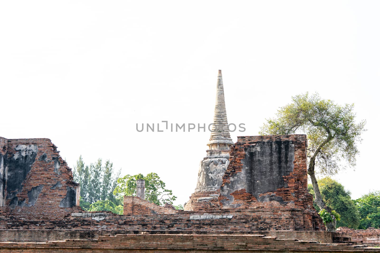 Architecture of the Famous Old Temple in Ayutthaya, Temple in Ph by ToonPhotoClub