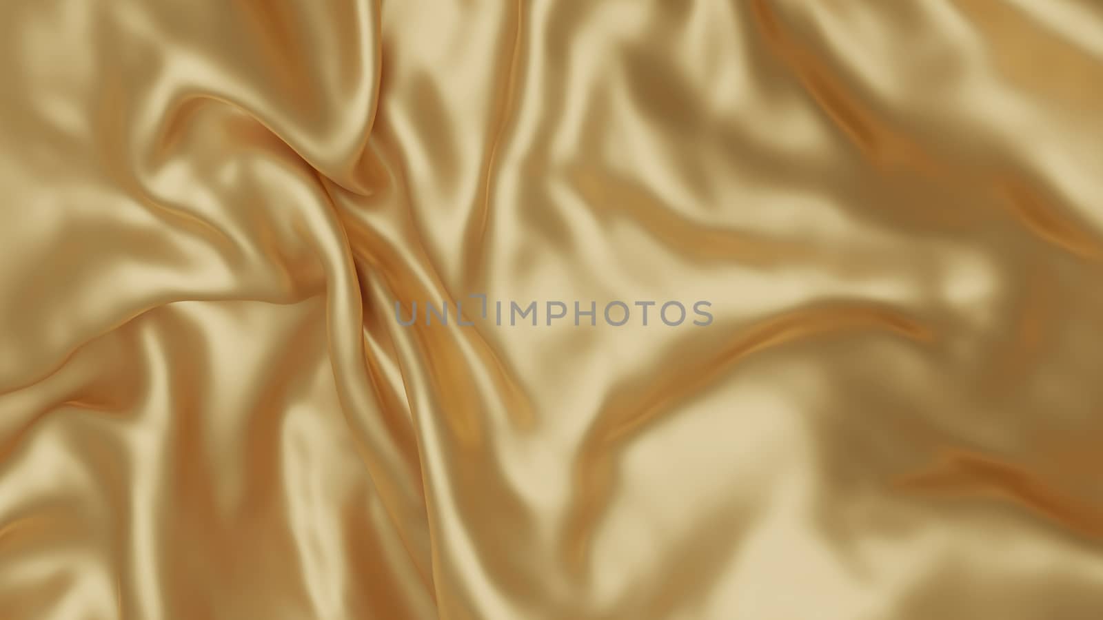 Gold fabric background with copy space 3D render