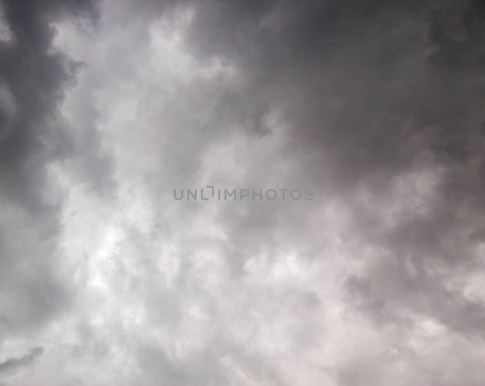 summer storm clouds background view from ground level