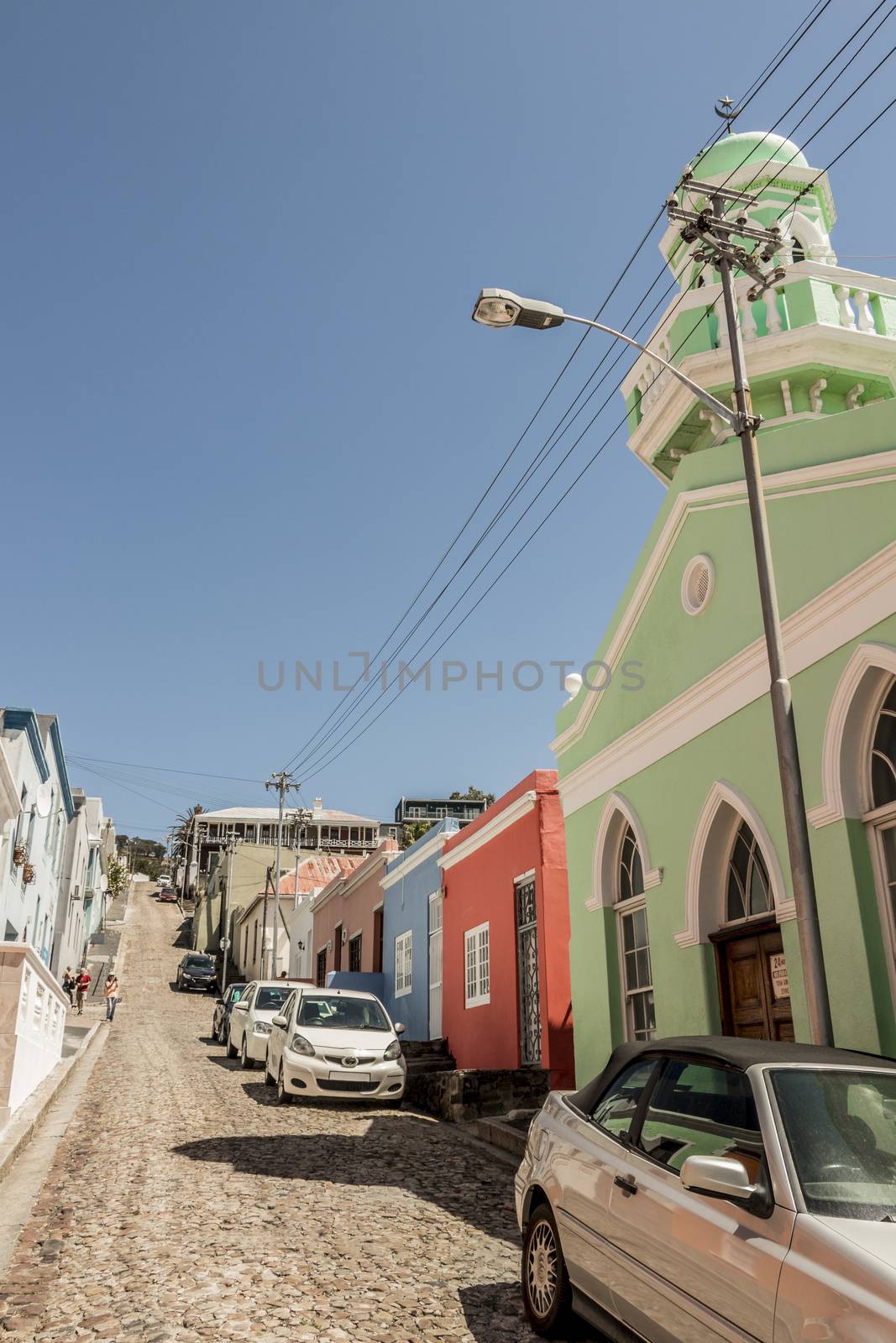 Colorful houses Bo Kaap district Cape Town, South Africa. by Arkadij