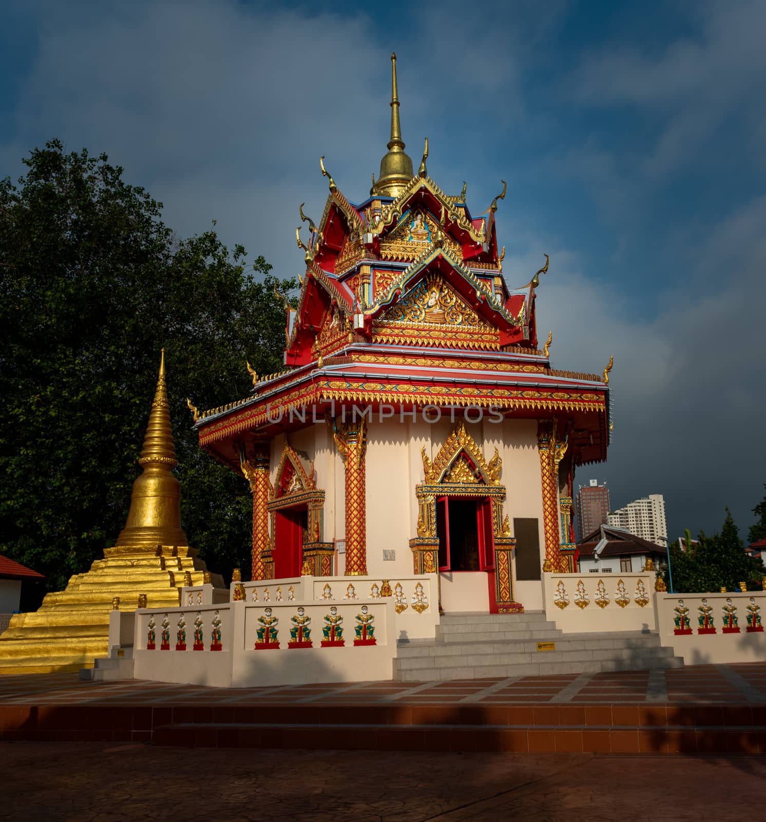 A Buddhist Pagoda in Malaysia by jfbenning