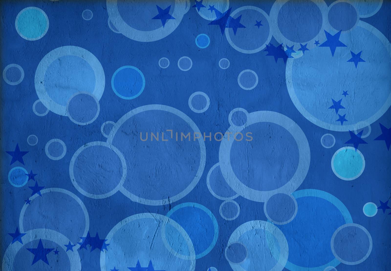 Abstract background with circles and stars