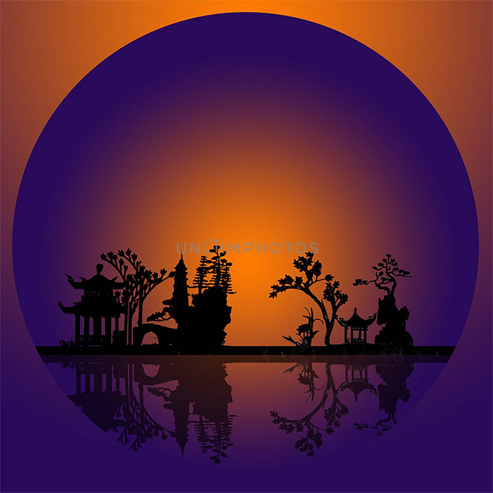 Asia Silhouettes by applesstock