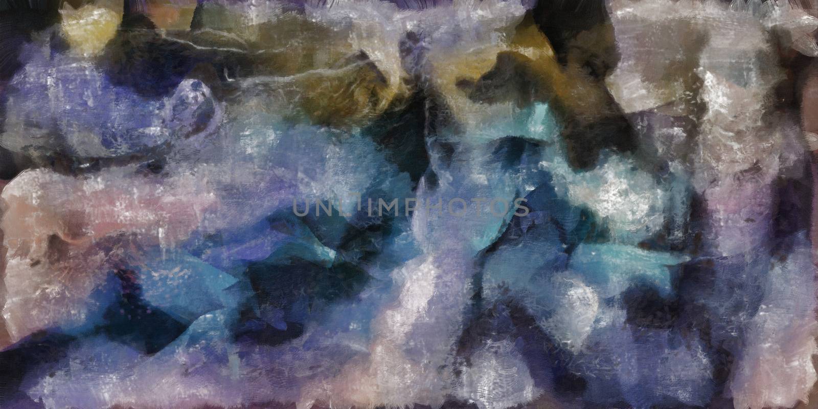 Muted abstract painting in pastel colors. 3D rendering