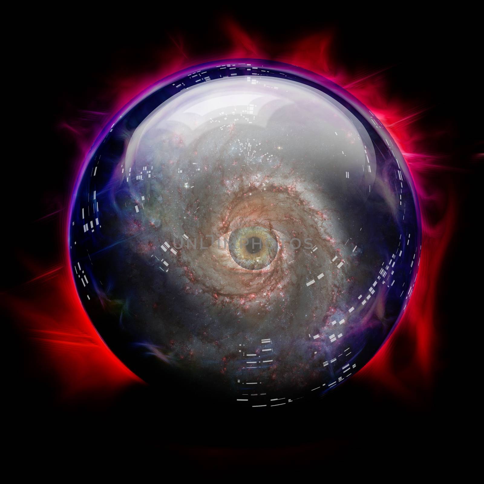 Crystal Ball with Galaxy and Eye
