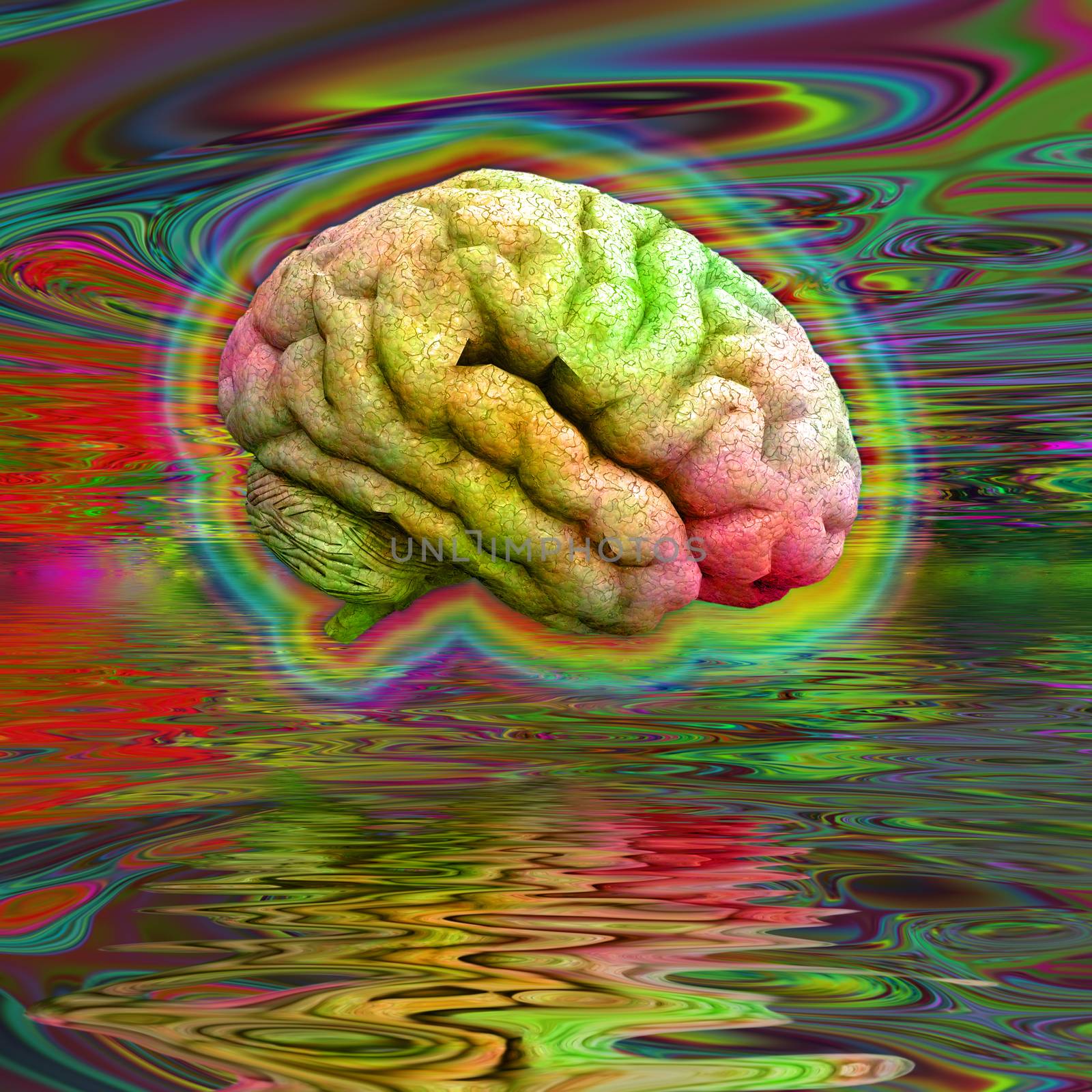 Psychedelic Brain by applesstock