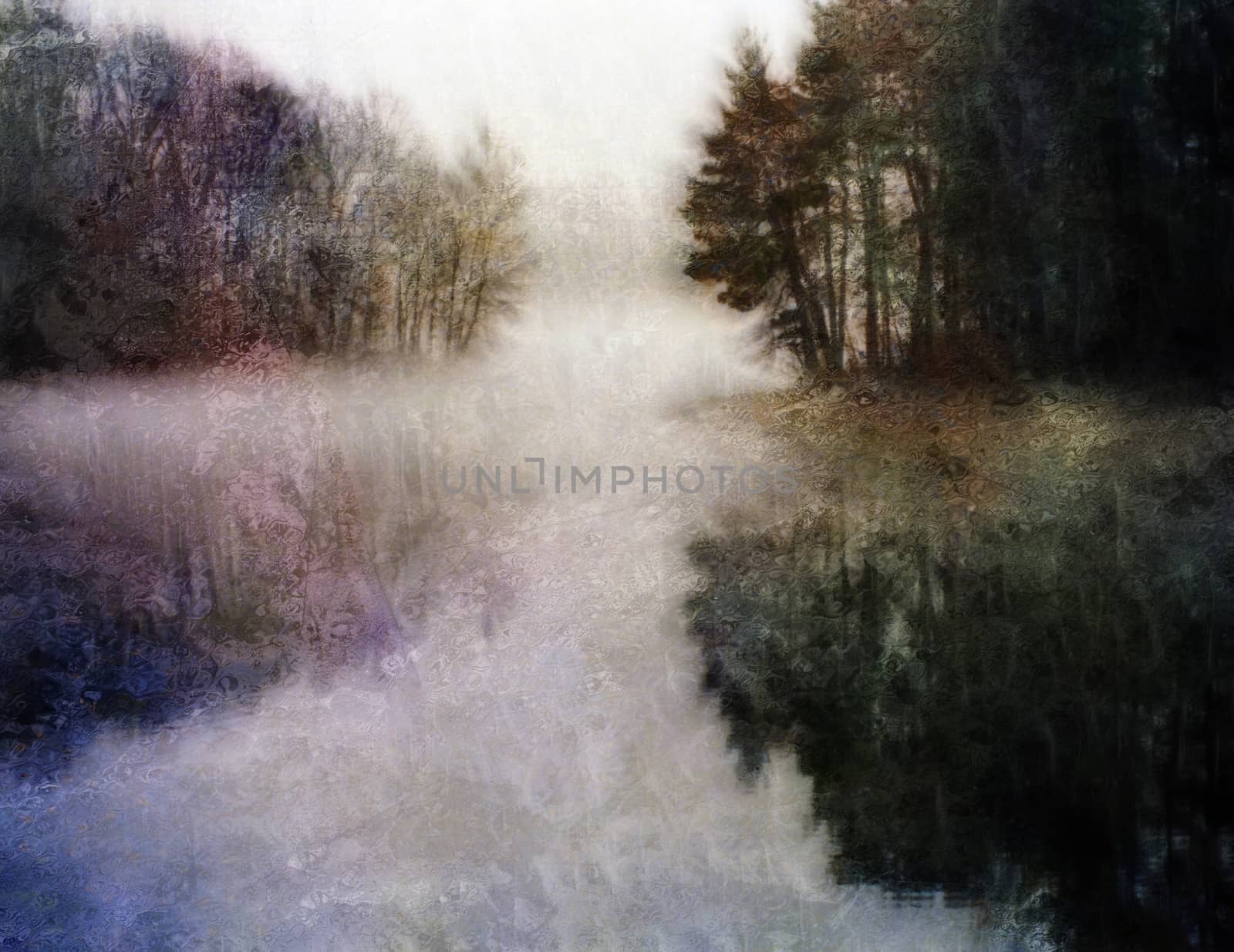 Painterly Water Landscape