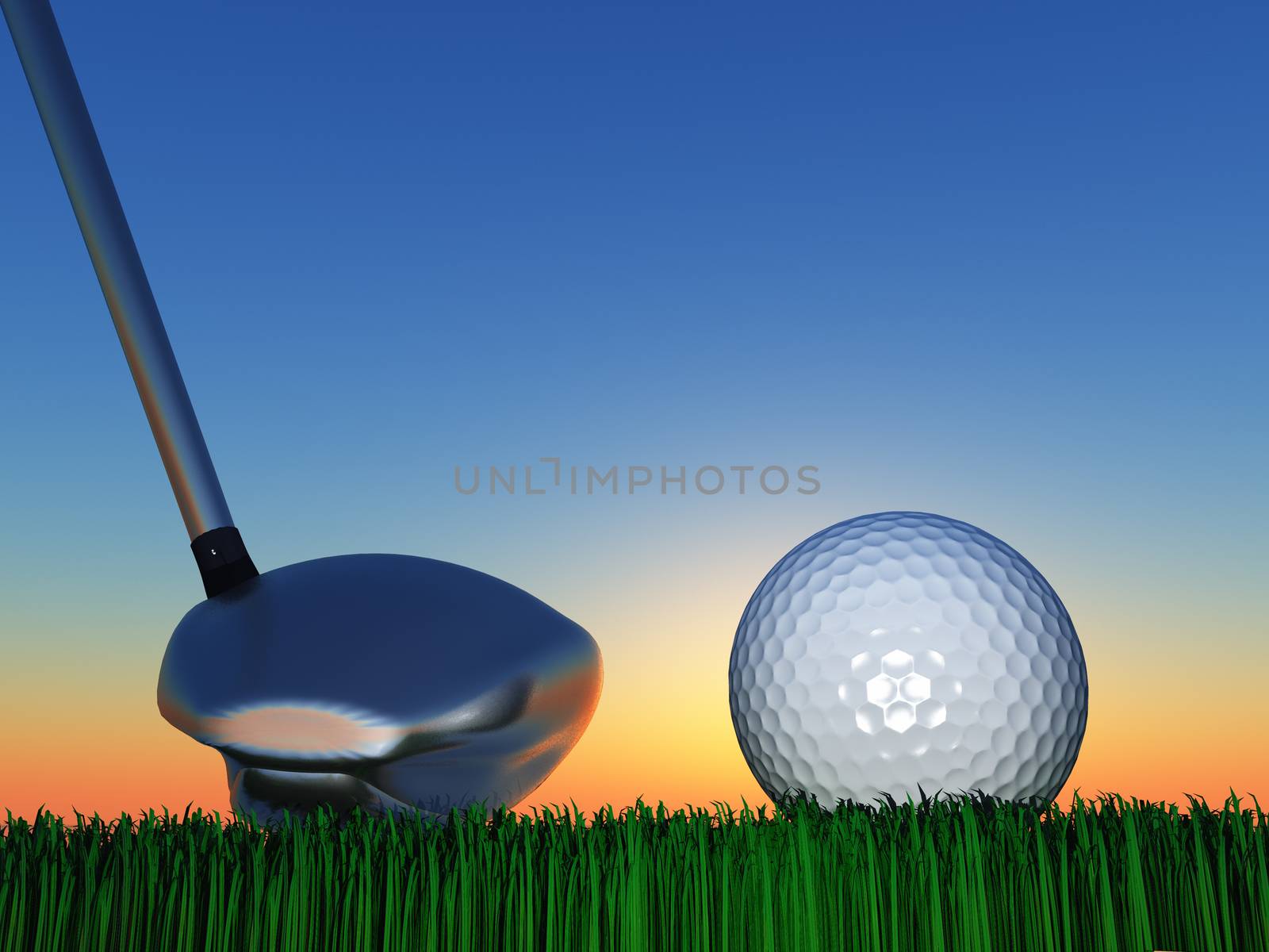 Sunset or Sunrise Golf by applesstock