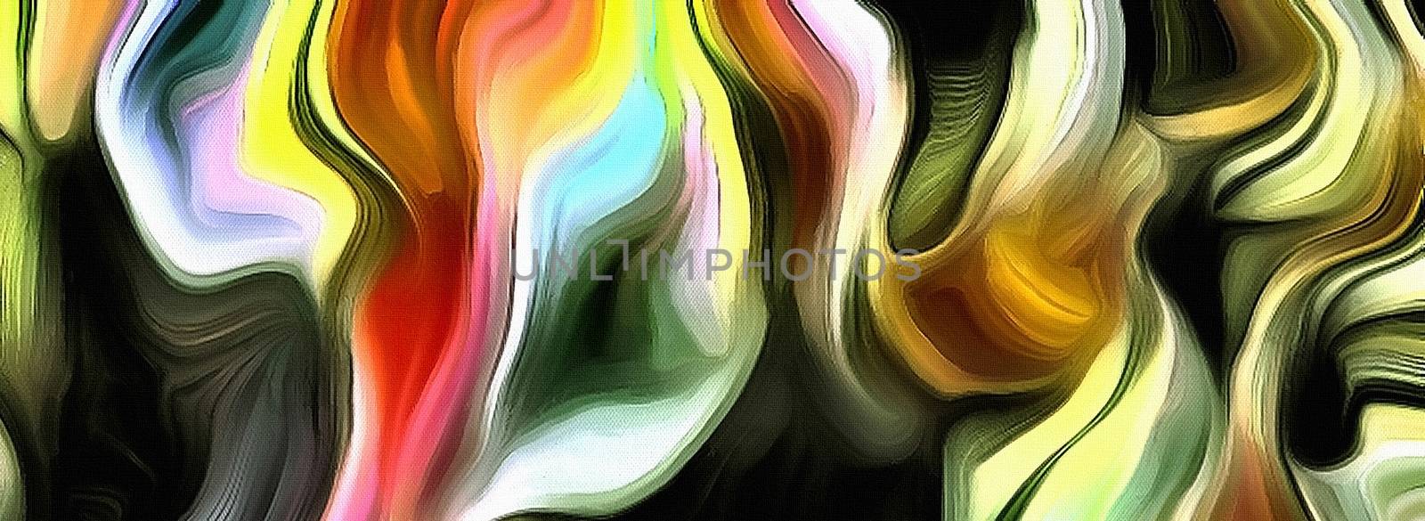 Abstract of multi colors and lines. 3D rendering.
