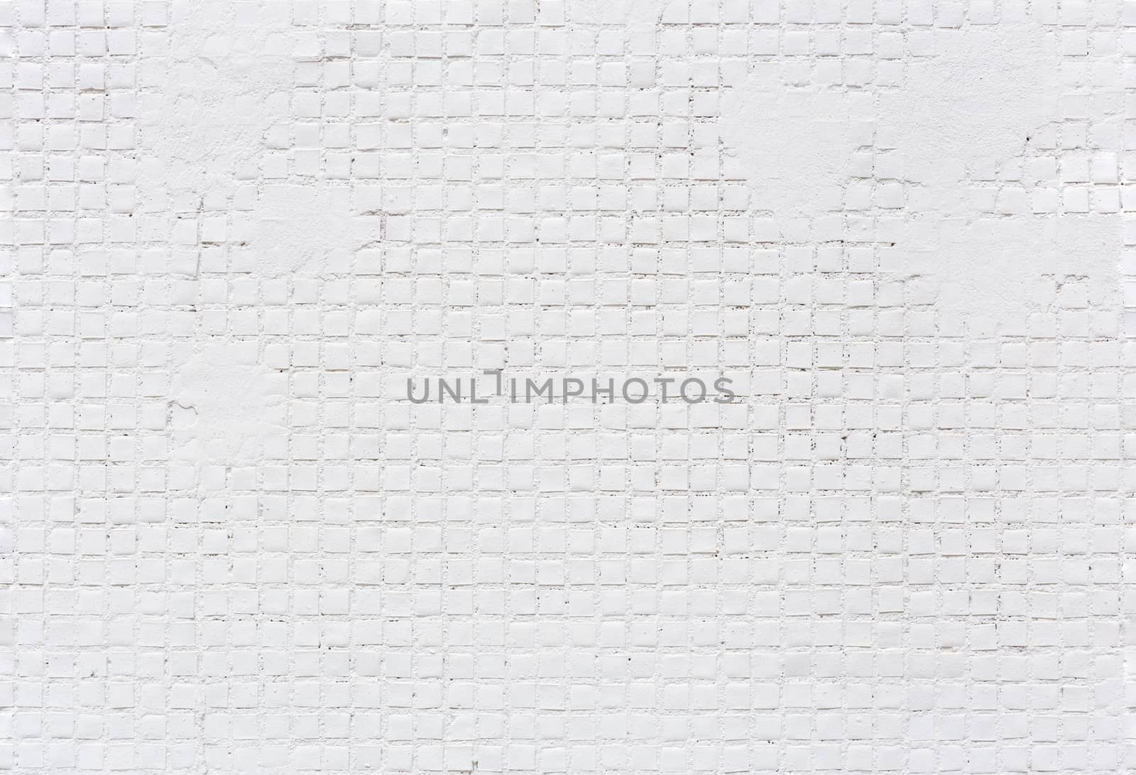 seamless texture and pattern of painted white soviet square outdoor house tiles, white on white background