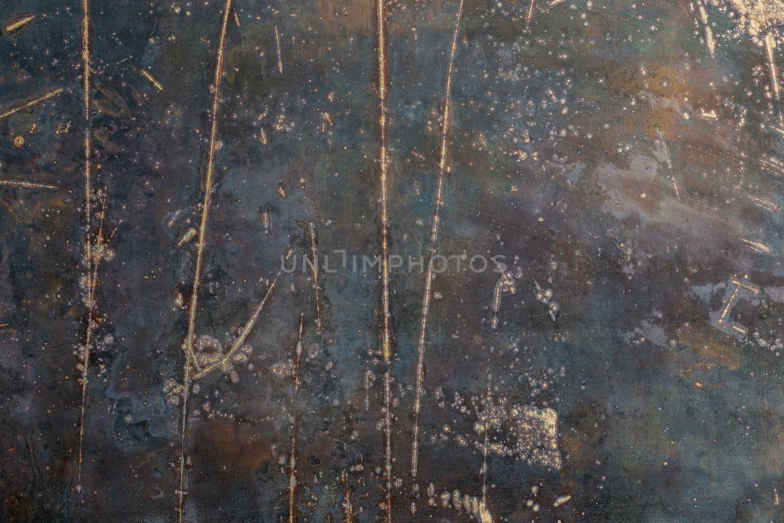 rusted black flat raw steel sheet surface texture and background with scratches.