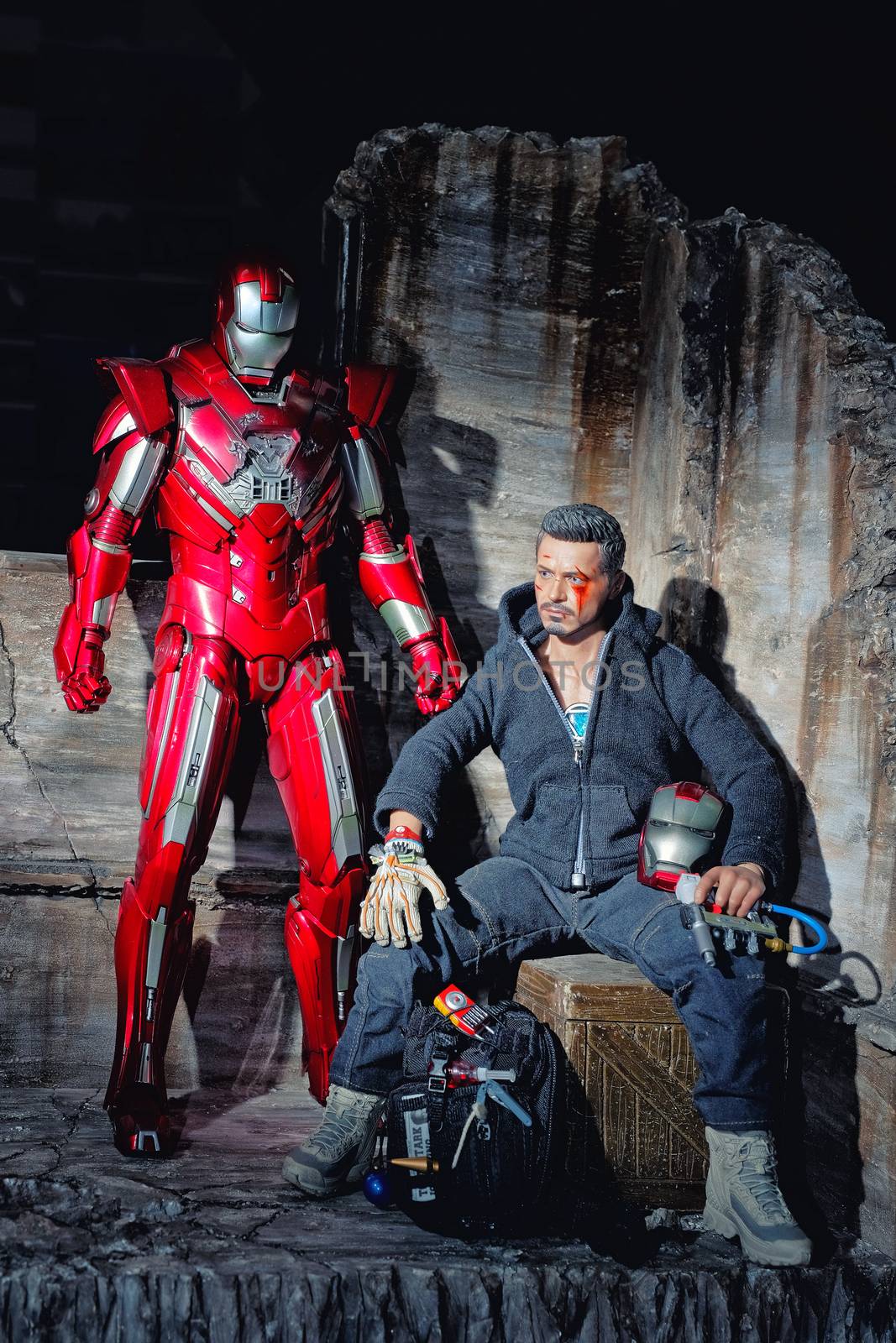 KHONKAEN - DECEMBER 1, 2016 : Marvel Iron Man - Tony Stark actio by Surasak