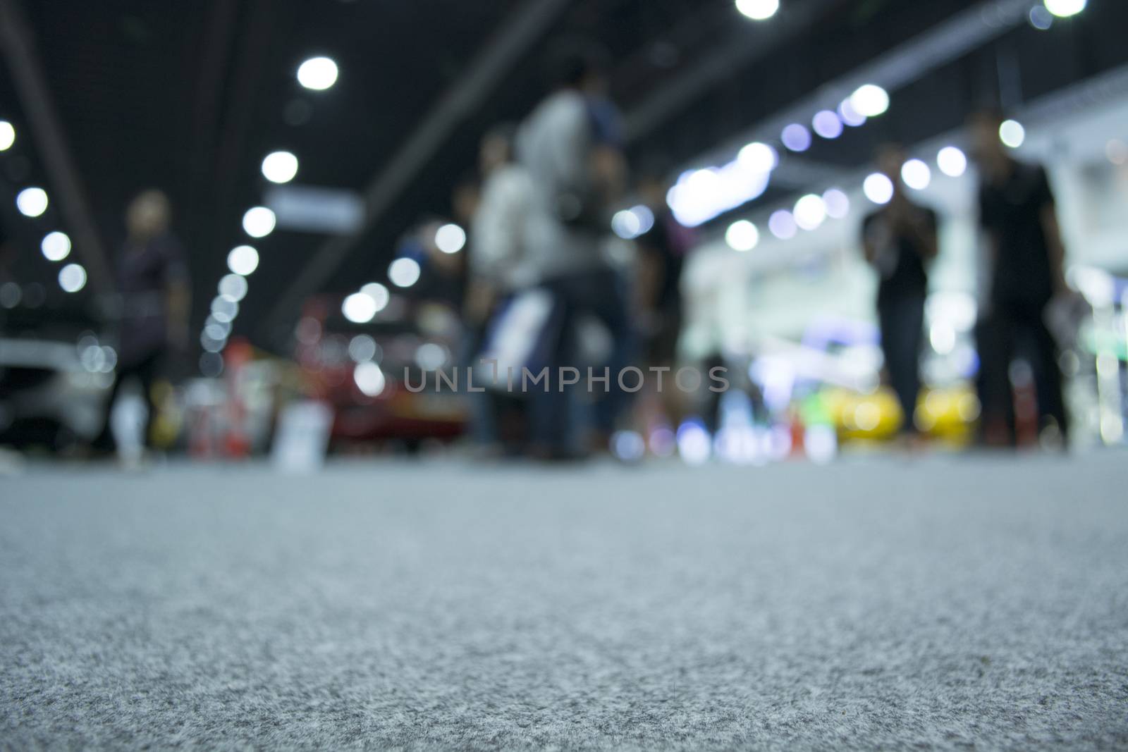 Blur background of people lifestyle in city go for shopping from low angle view.