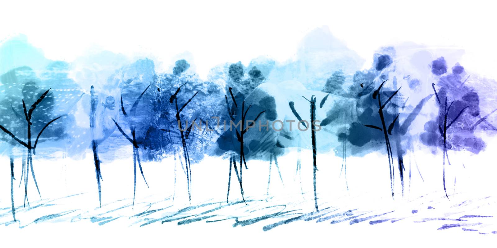 Background image of wild animals reflected on blue tone of paint by pandpstock_002