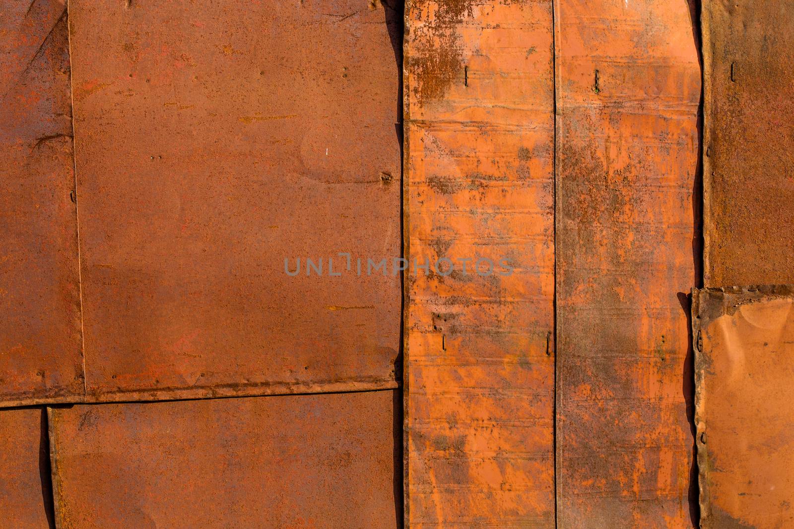 rusted tin sheets patchwork wall texture and flat background by z1b