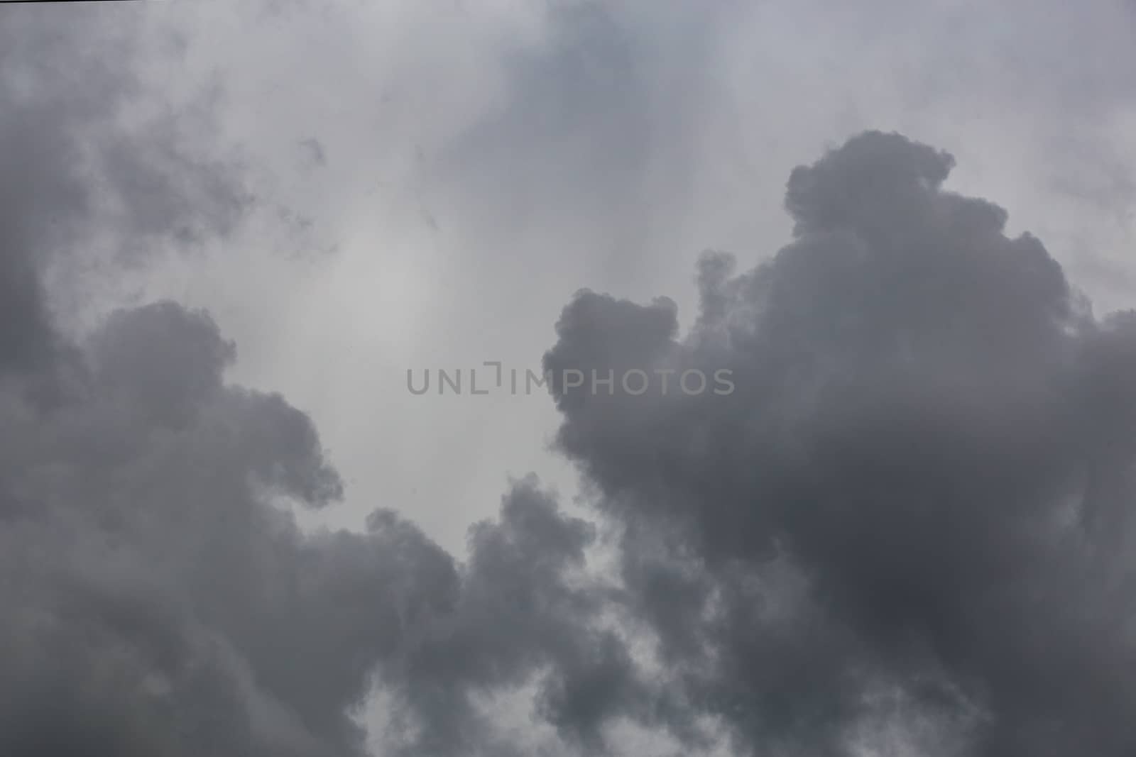 gray incoming storm clouds closeup backdrop, captured with telephoto lens