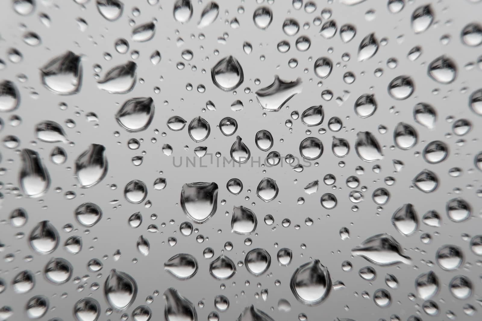 Drops of rain on the window, shallow dof