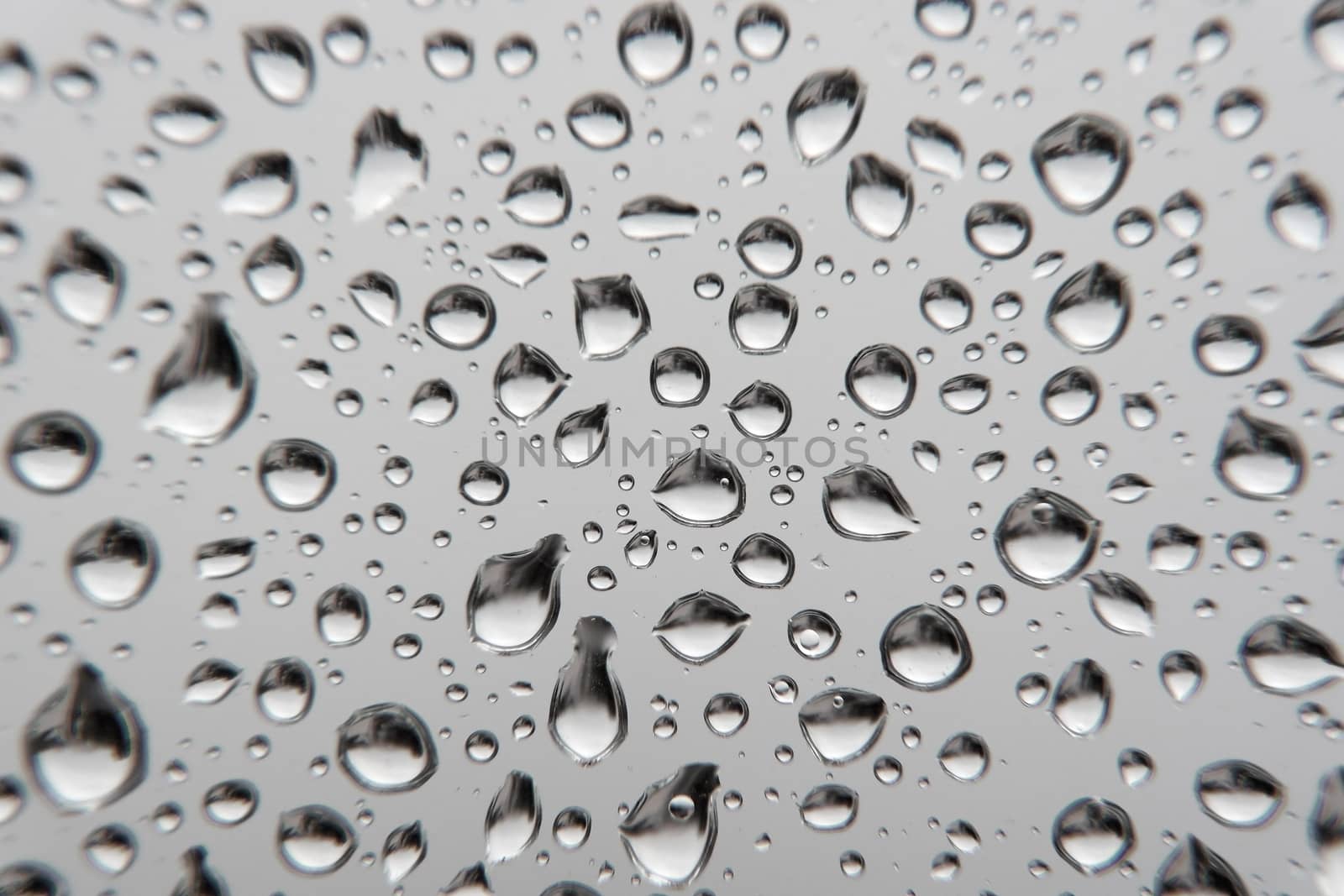 Drops of rain on the window, shallow dof