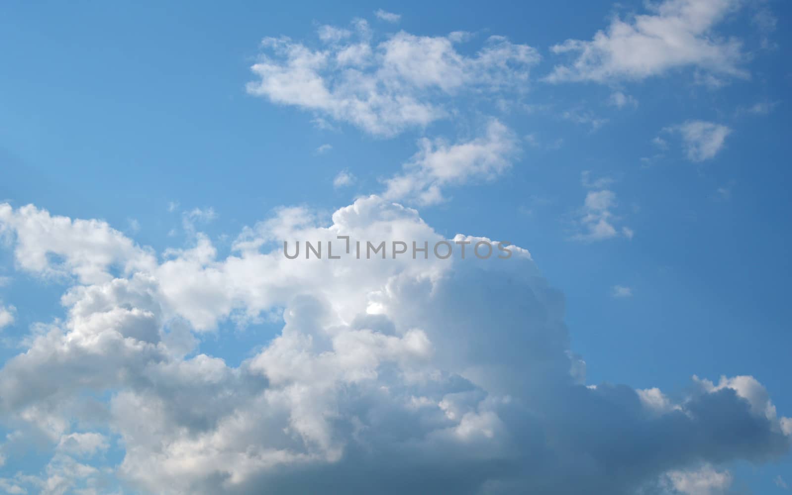 Beautiful summer sky with clouds, air nature
