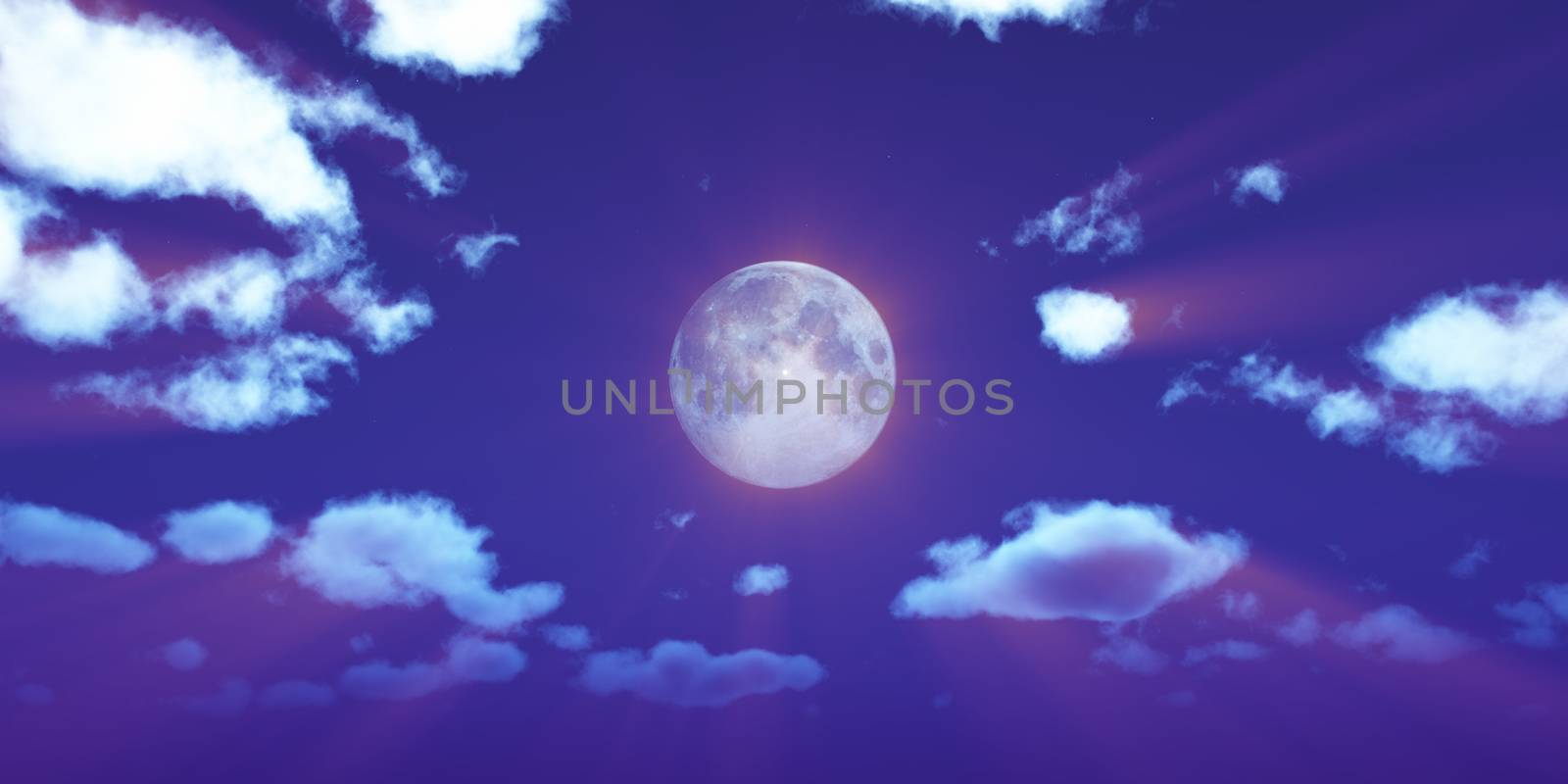 full moon at night night sky, illustration render