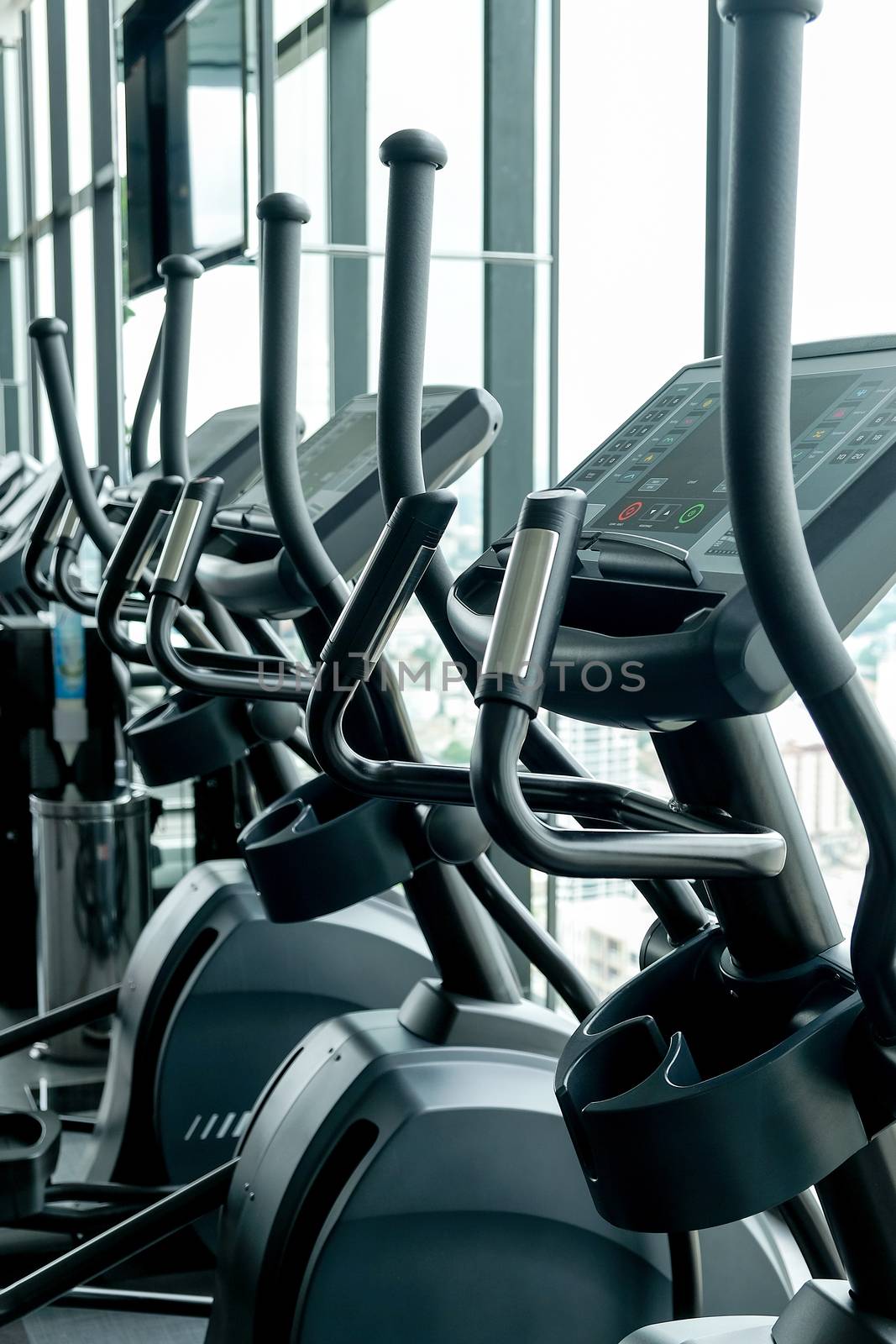 Detail image of Treadmill in fitness room background