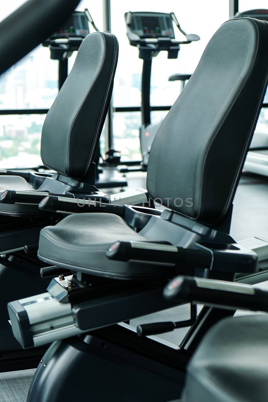 Detail image of Treadmill in fitness room background