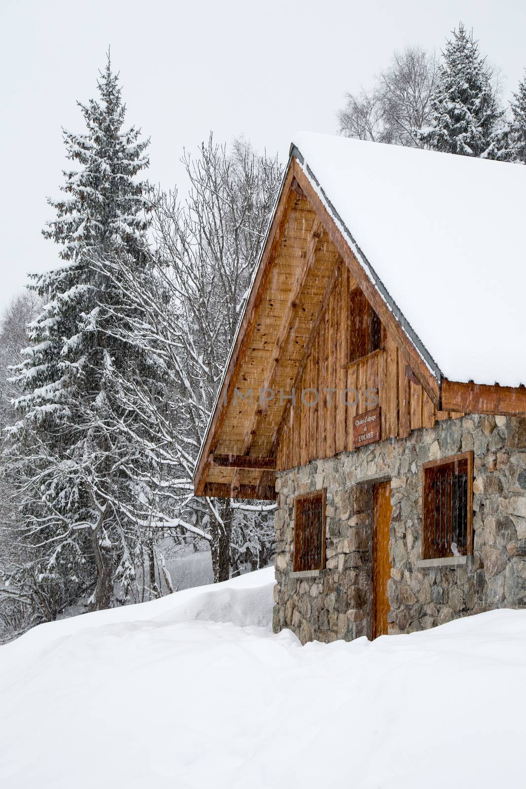 Chalet in winter by Kartouchken