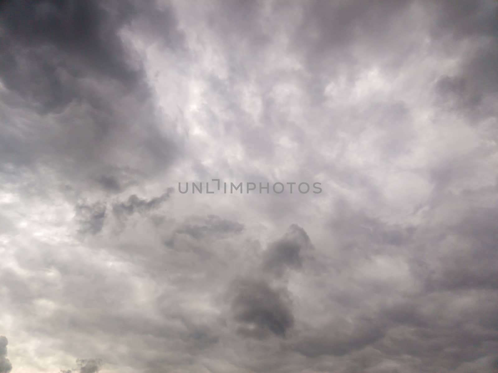 summer storm clouds background view from ground level