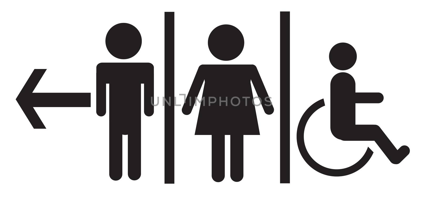 a man and a lady toilet sign,  toilet sign on white background by suthee