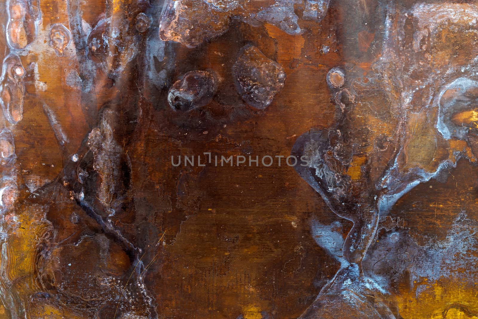 texture and background of oxidated and spotted brass sheet surface by z1b