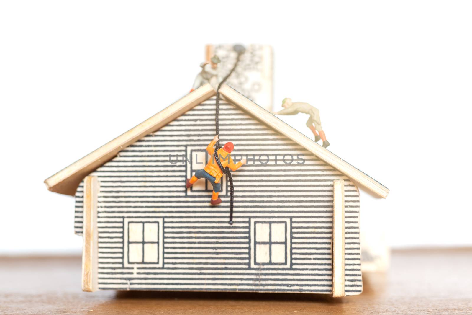 Miniature people stay at home doing self-quarantine , stay home concept