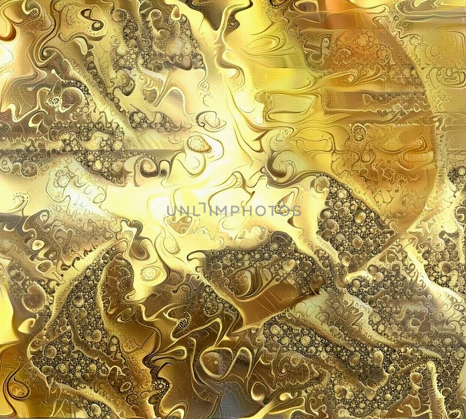 Abstract painting in colors of gold