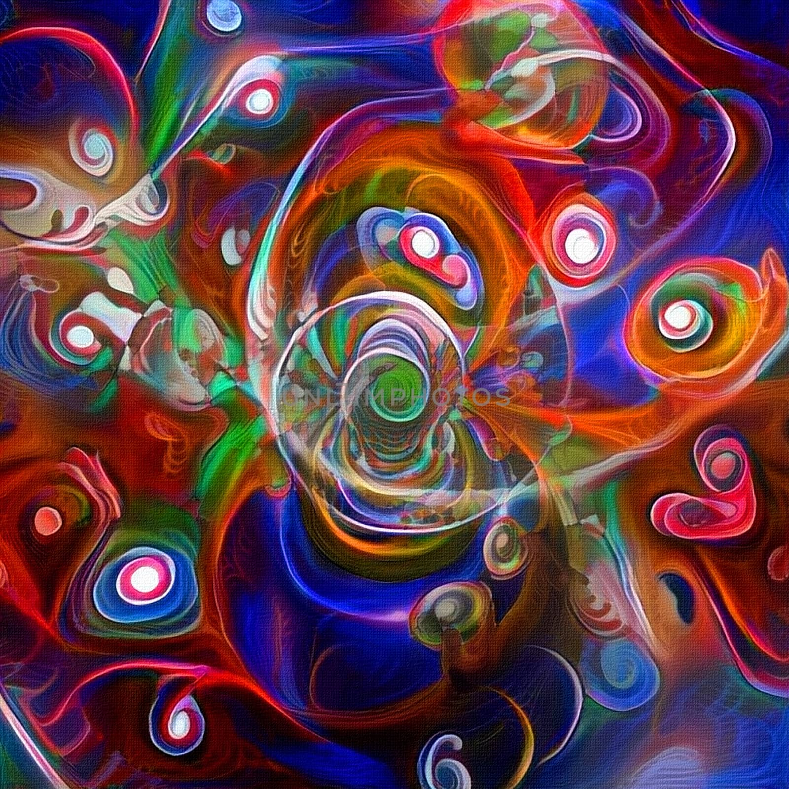 Abstract painting. Vortex of colors