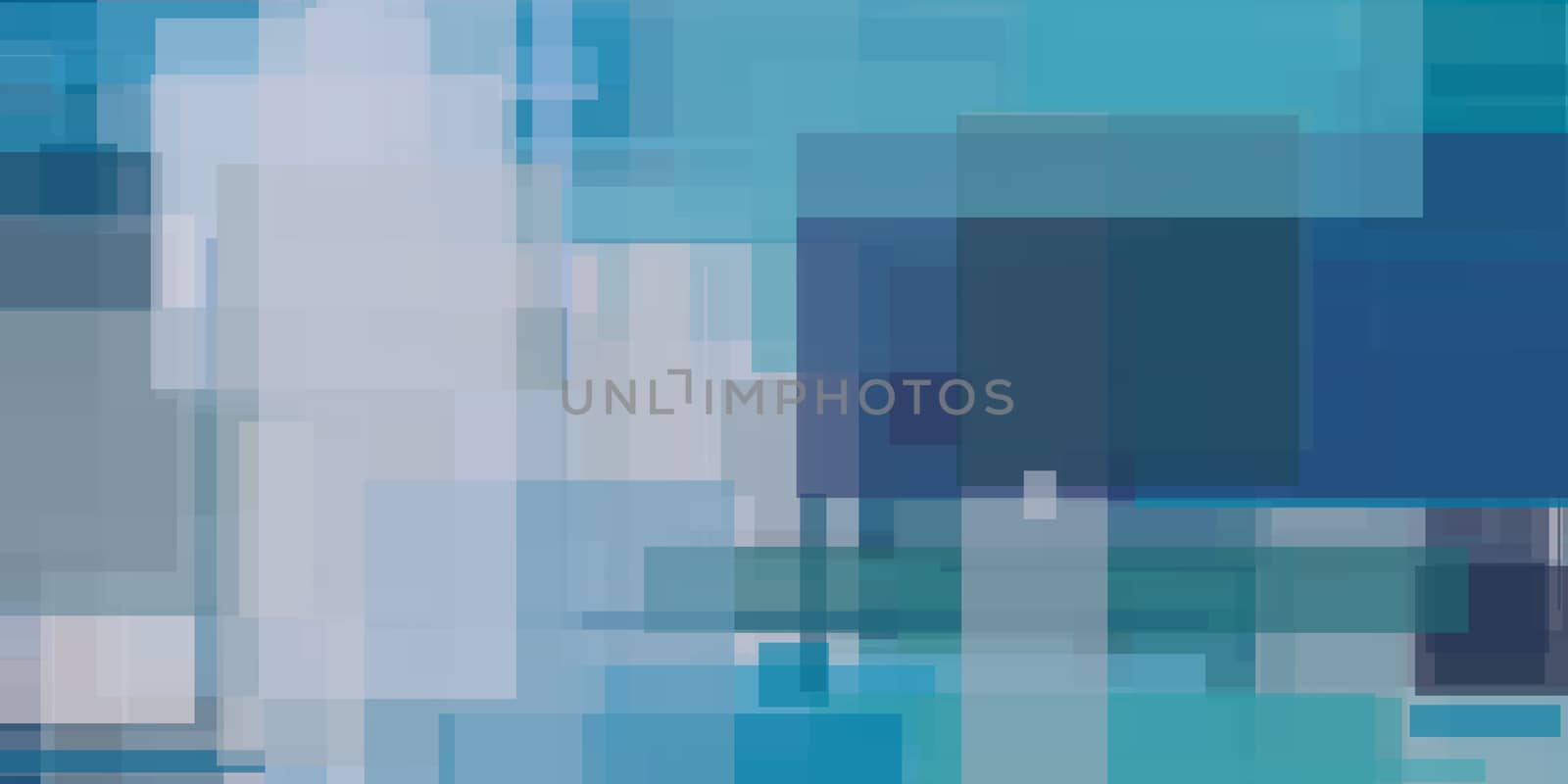 Blue Abstract Geometric Background. 3D rendering