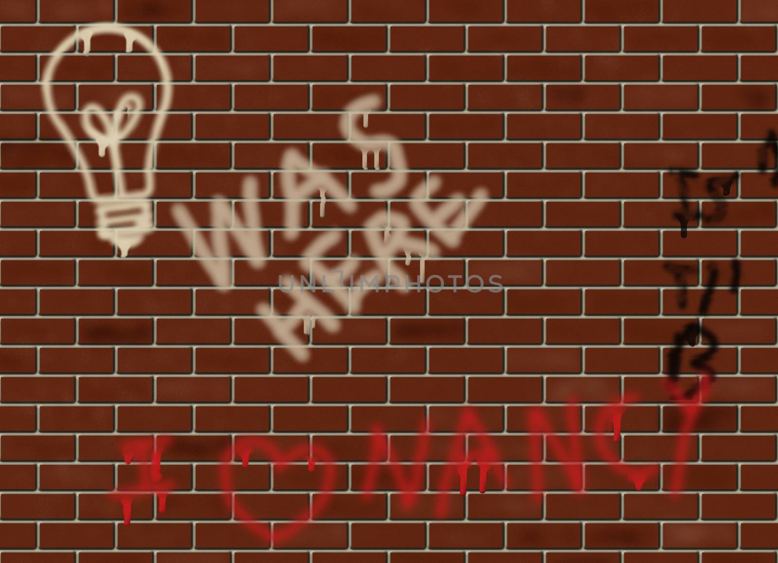 Writings on the brick wall. I love Nancy