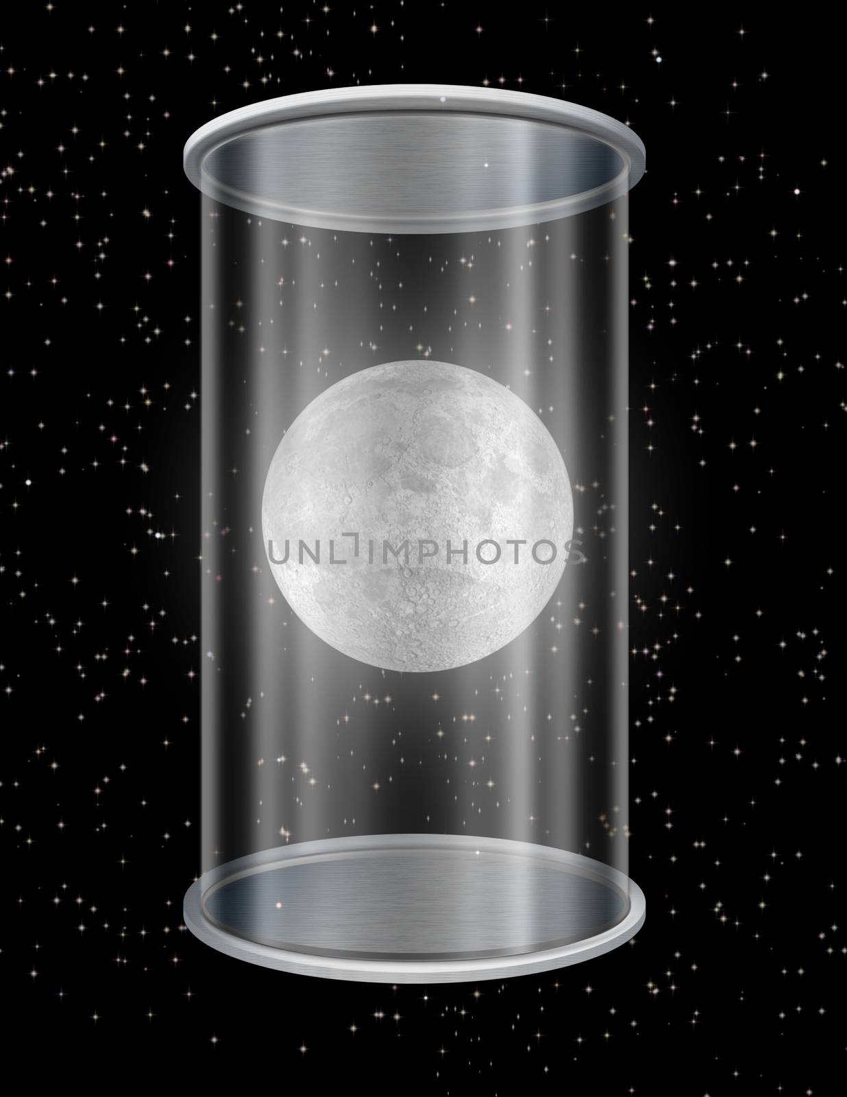 Moon in container by applesstock