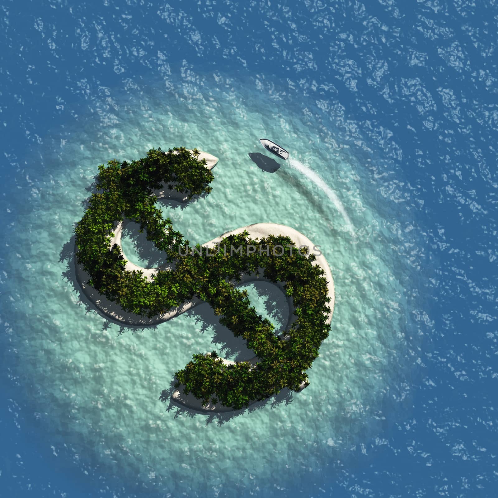 Dollar Sign Island by applesstock