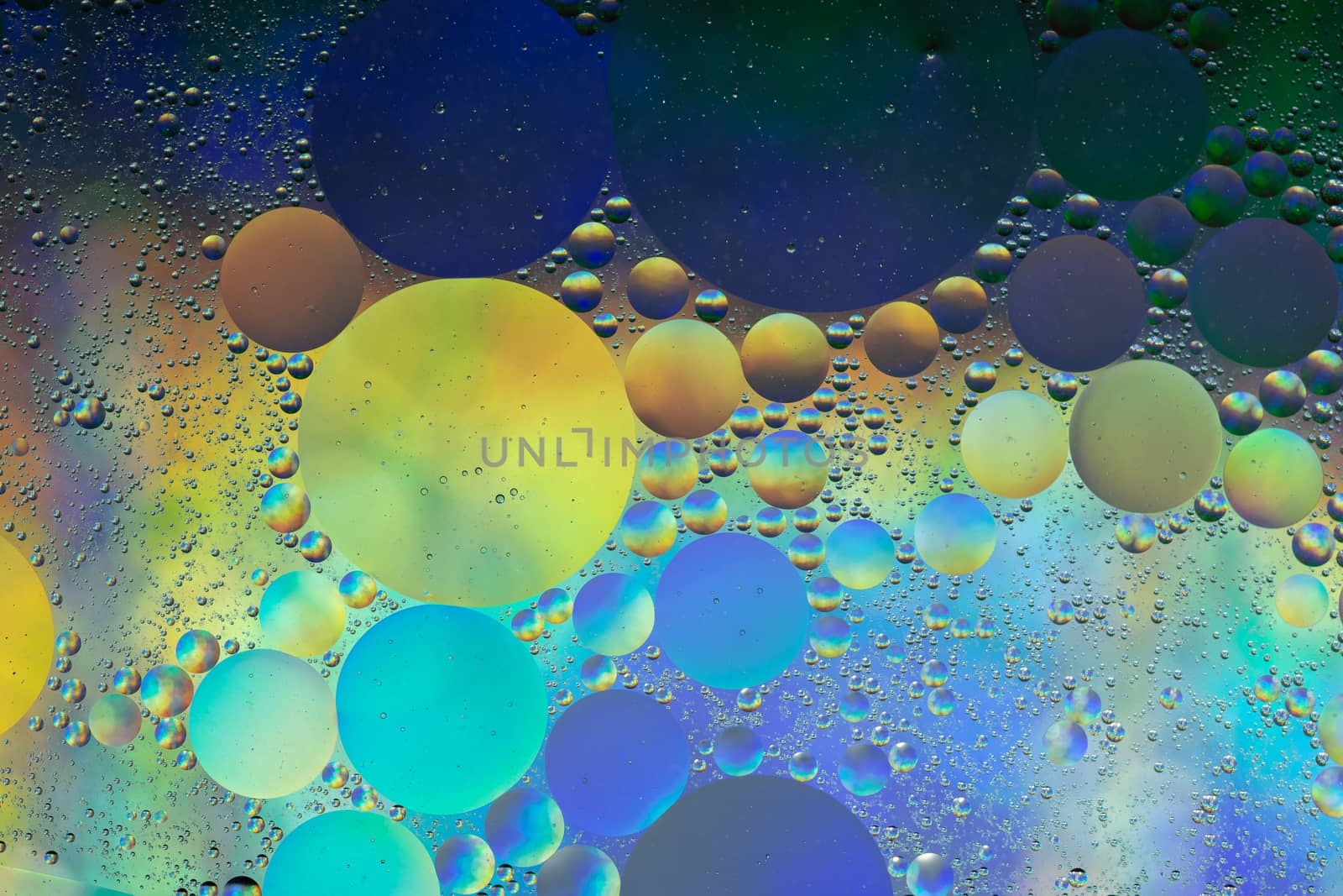 Circle Oil & Water Abstract Colorful Macro Background