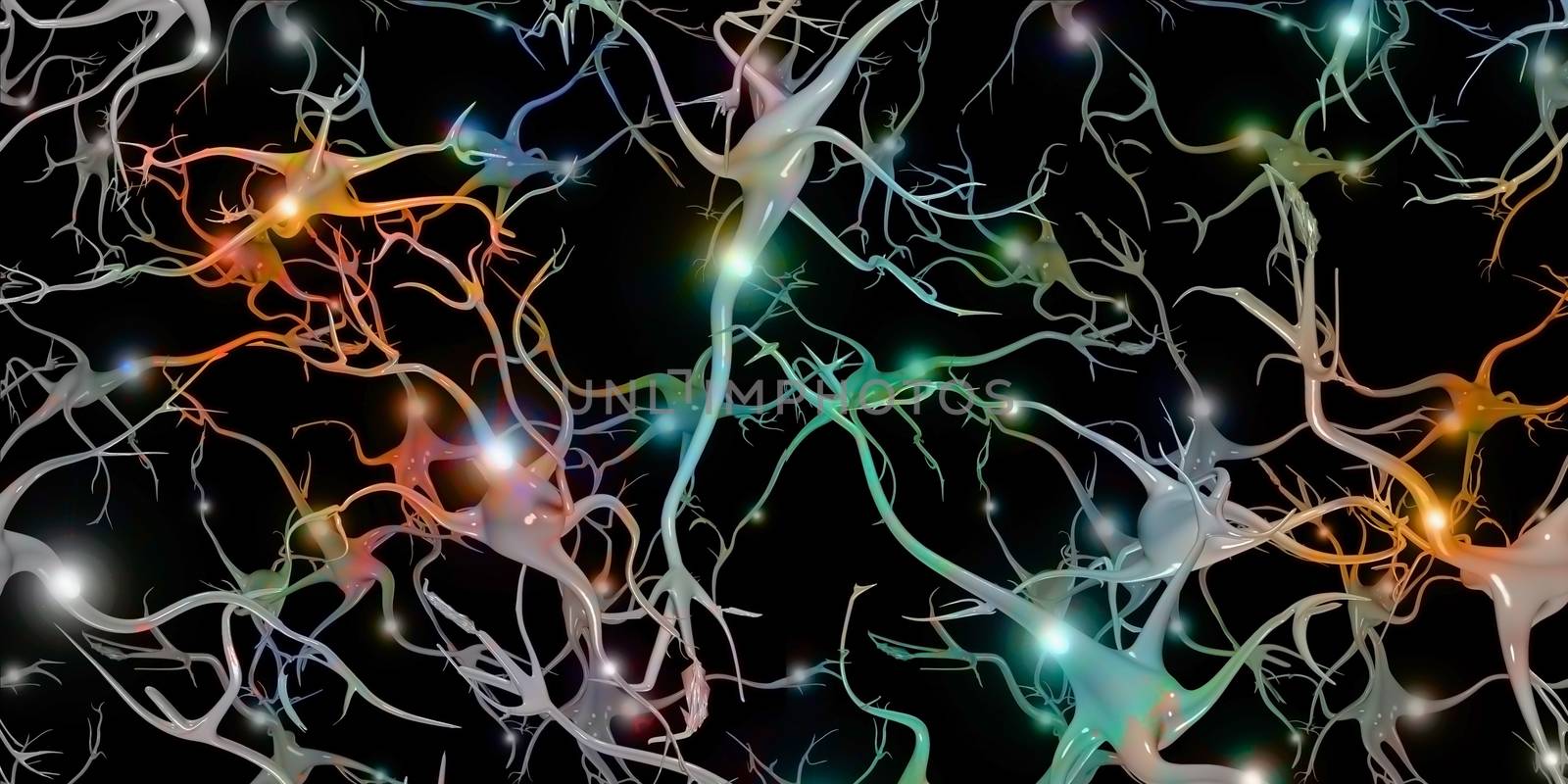 Brain cells with electrical firing