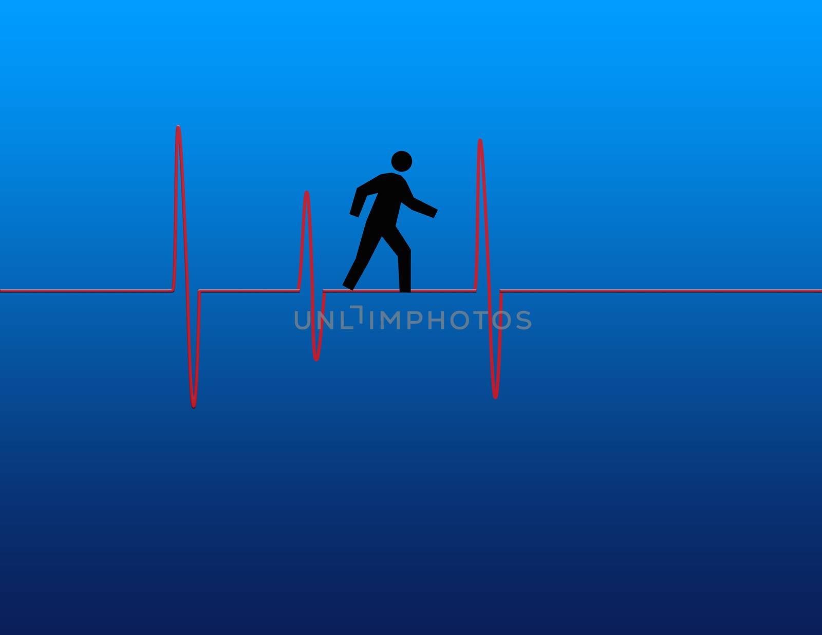 Heartbeat cardiogram by applesstock