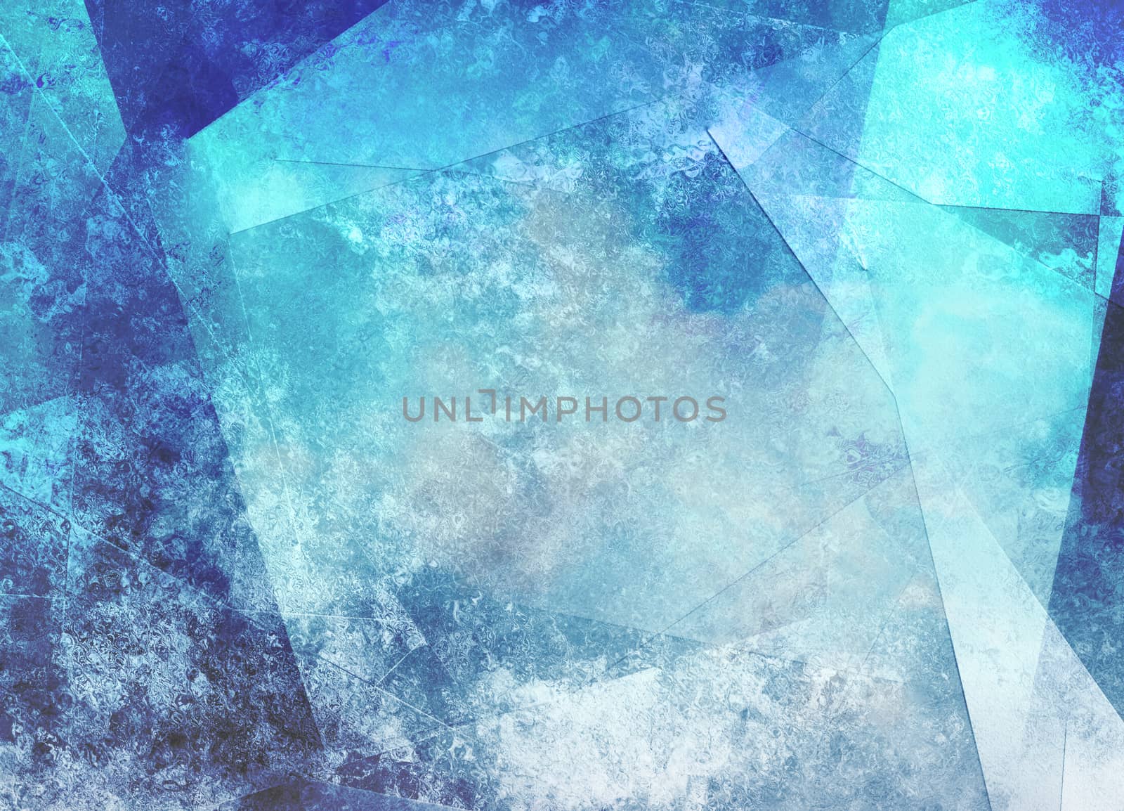 Geometric Abstract in Blue Tints by applesstock