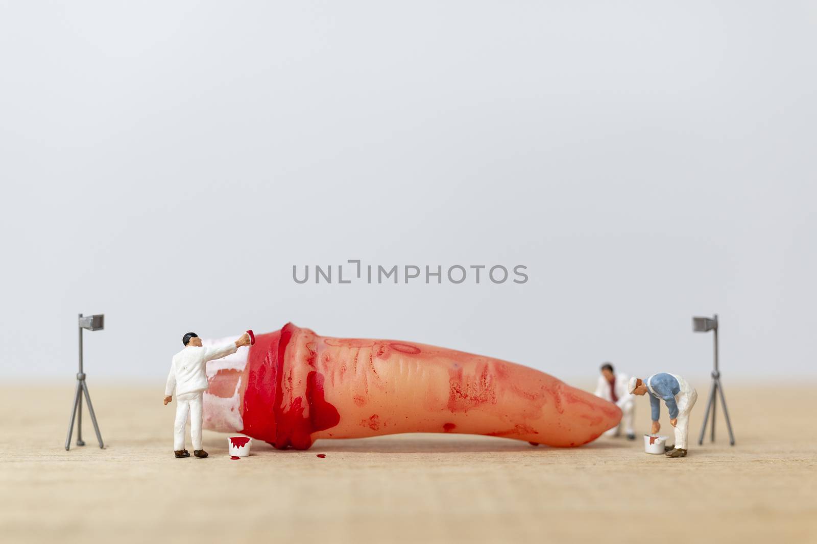 Miniature people :  Painters colouring  Bloody Fake finger for Halloween Party Props Decorations.