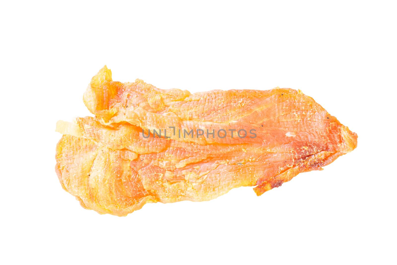 Dried chicken jerky for dogs isolate on white with Clipping path